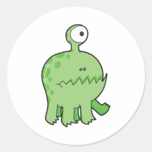 mijn tapijtwielrennen monster groen ronde sticker