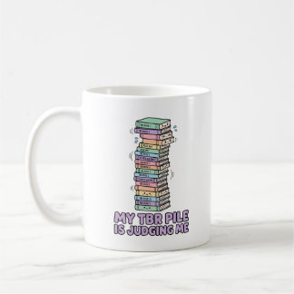 Mijn TBR-stapel oordeelt mij Funny Book Pastel Vec Koffiemok