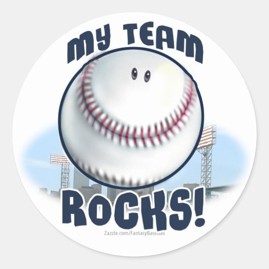 Mijn team rockt Sticker (Voorkant)