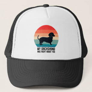 Mijn teckel had gelijk over je hond retro trucker pet