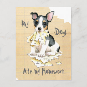 Mijn Teddy Roosevelt Terrier Ate mijn thuiswerk Briefkaart