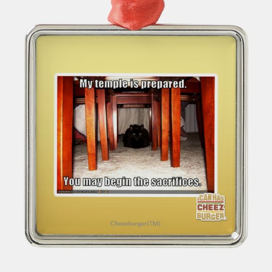 Mijn tempel is klaar. metalen ornament (Voorkant)