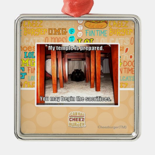 Mijn tempel is klaar. metalen ornament (Voorkant)