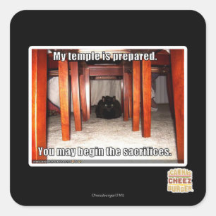 Mijn tempel is klaar. vierkante sticker