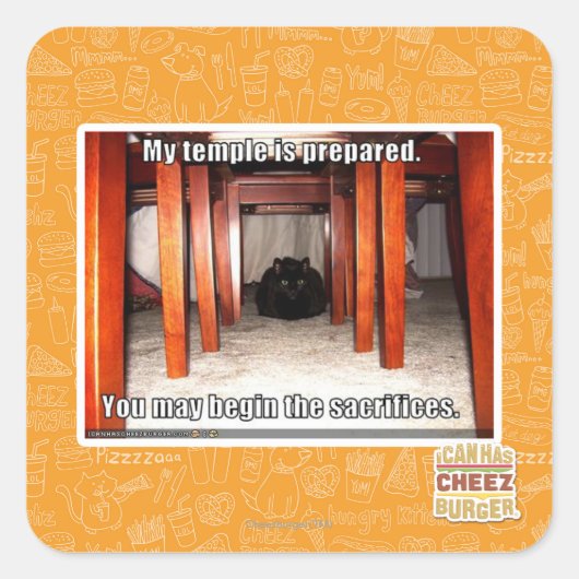 Mijn tempel is voorbereid. vierkante sticker (Voorkant)