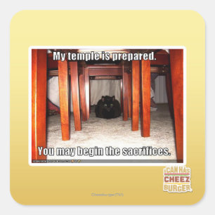 Mijn tempel is voorbereid. vierkante sticker