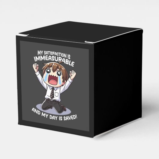 Mijn tevredenheid is onmetelijk! bedankdoosjes (Voorkant Zijde)