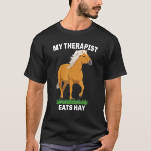 Mijn therapeut eet hooi Haflinger paard 1 T-shirt