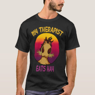 mijn therapeut eet hooi Paarden Stal Rijden Ruiter T-shirt