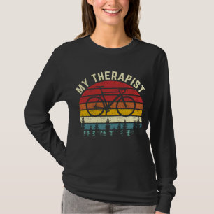 mijn therapeut fietser grappige fietscy t-shirt