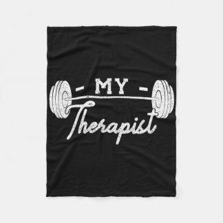 Mijn therapeut Gewichtheffen Workout Fleece Deken