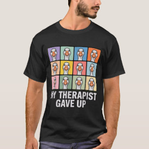 Mijn therapeut heeft een grappige gans-raster-popa t-shirt