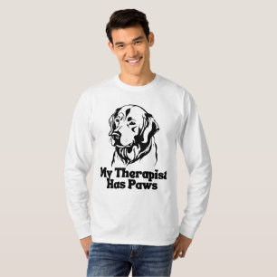 Mijn therapeut heeft poten hond emotionele steun t-shirt
