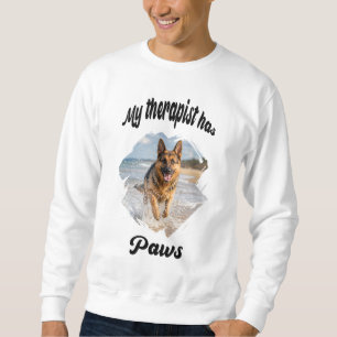 Mijn therapeut heeft poten hond foto citaat grap trui