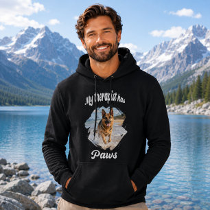 Mijn therapeut heeft poten hond foto citaat grap z hoodie