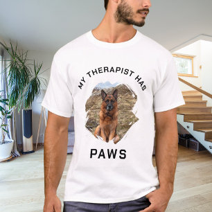 Mijn therapeut heeft poten hond foto t-shirt