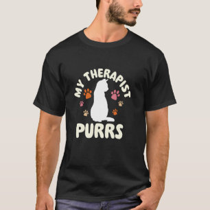 Mijn therapeut spint - Kattenliefhebber Kitten eig T-shirt