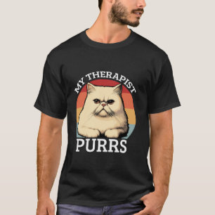 Mijn therapeut Spint Schattigee kat T-shirt
