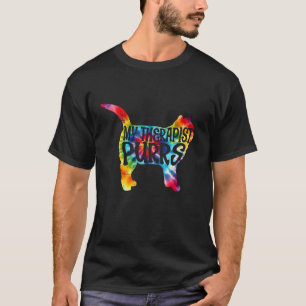 Mijn therapeut spint Tie Dye kat moeder , kat eige T-shirt