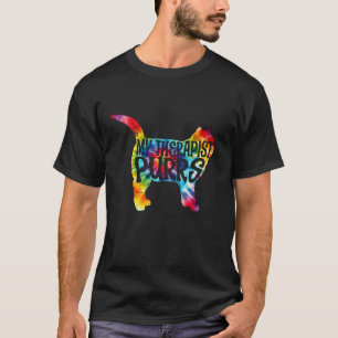 Mijn therapeut spint Tie Dye kat moeder , kat eige T-shirt