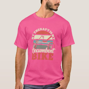 Mijn therapie is mijn ligfiets fietsen workout bi t-shirt