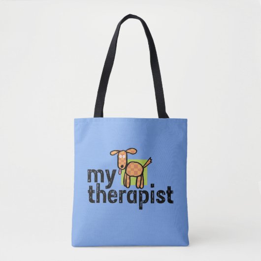 Mijn therapist All-Over-Print Canvas tas (Voorkant)