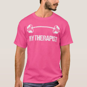 Mijn Therapist (Barbell) Funny Workout Weight Lift T-shirt
