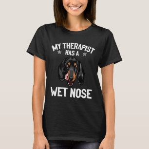 Mijn Therapist heeft een natte nose Dachshund Love T-shirt