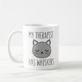 Mijn Therapist heeft whiskers Koffiemok (Links)