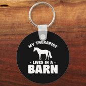 Mijn therapist leeft in een rubberen horsback-weer sleutelhanger (Voorkant)