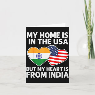 Mijn Thuis Usa Mijn Hart India India-Amerikaanse T Kaart