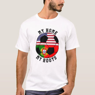 Mijn thuisland Mijn ouders Portugal Vlag Voetbal T-shirt