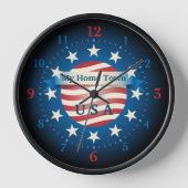 Mijn thuisstad USA Wall klok (Voorkant)