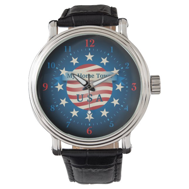 Mijn thuisstad USA Watch Horloge (Voorkant)