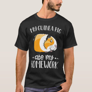 Mijn thuiswerk Cavy Animal Pet T-shirt