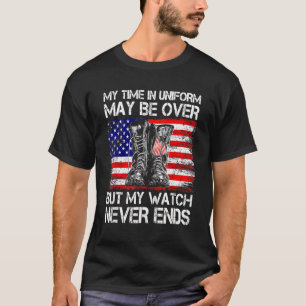 Mijn tijd in uniform is misschien voorbij, maar mi t-shirt