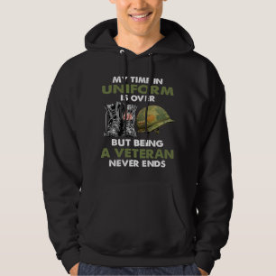 Mijn tijd in uniform is voorbij, maar een veteraan hoodie