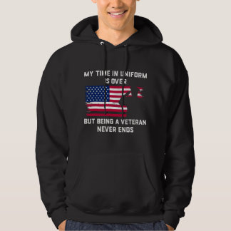 Mijn tijd in uniform is voorbij, maar een veteraan hoodie