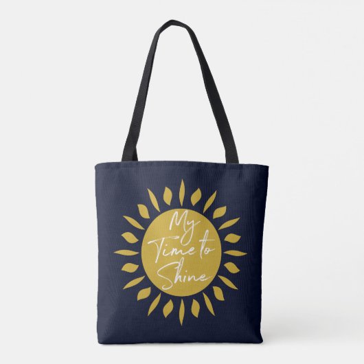 Mijn tijd om te schijnen, Sun Print Canvas tas (Achterkant)