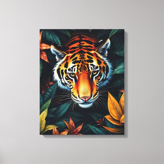“Mijn Tijger” – Kleurrijk Tijgerportret Canvas Afdruk (Voorkant)