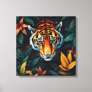 “Mijn Tijger” – Kleurrijk Tijgerportret Canvas Afdruk