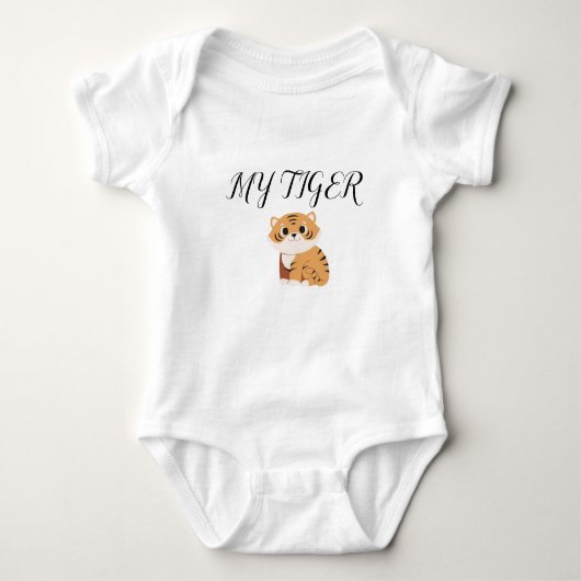 Mijn tijger ontwerp baby jersey bodysuit (Voorkant)