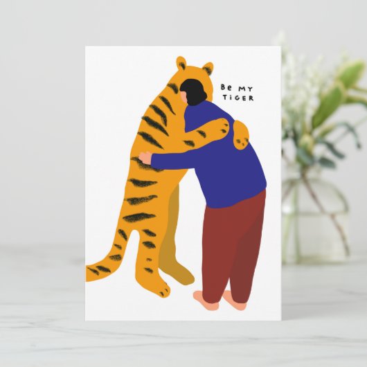 Mijn tijger save the date (Staand voorkant)