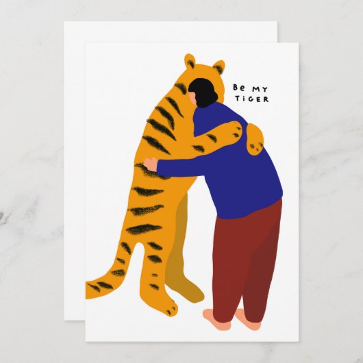 Mijn tijger save the date (Voorkant / Achterkant)