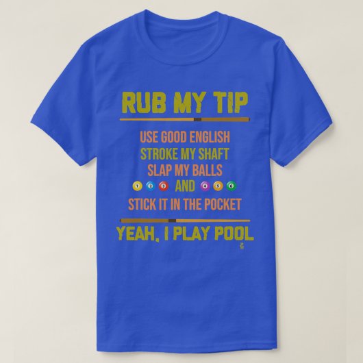 Mijn tippool Billiard Player Table Sp T-shirt (Design voorkant)