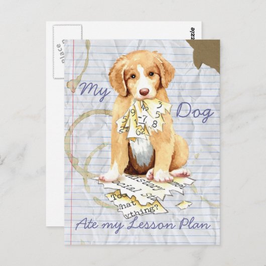 Mijn toller Ate My Lesson Plan Briefkaart (Voorkant / Achterkant)