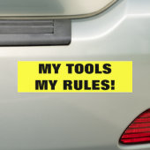 Mijn tools Mijn regels Bumpersticker (Op auto)