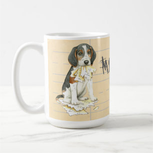 Mijn Treeing Walker Coonhound Ate mijn thuiswerk Koffiemok