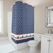 Mijn trein douchegordijn (In situ)