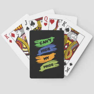 Mijn trots niet verbergen LGBTQ Gay Pride Pokerkaarten